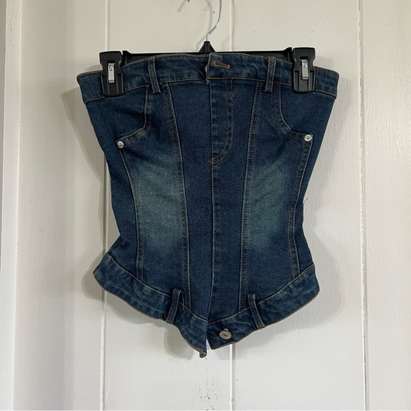 Shopkollyy denim corset top - Picture 3 of 3